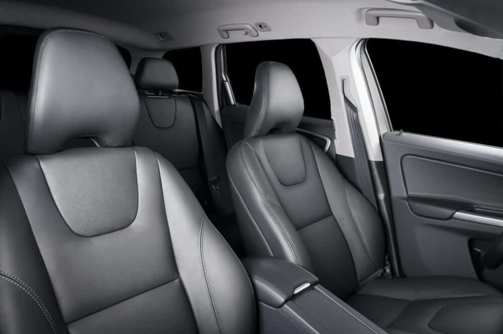 Interior luxury black car