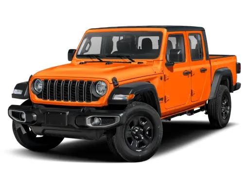 Orange soft top Jeep Wrangler available for rent in Puerto Rico